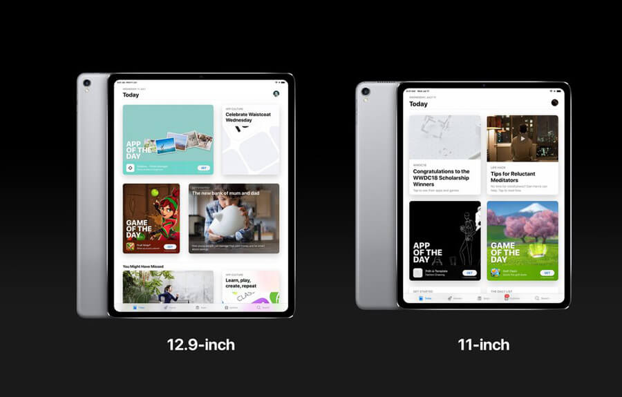 iOS 12 Beta 发现新 iPad Pro 採用无Home键与薄边框设计图示