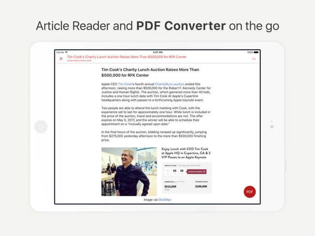 限免 透過iphone也能快速將網頁轉換成pdf工具instaweb Web To Pdf Converter Article Cleaner And Reader 瘋先生