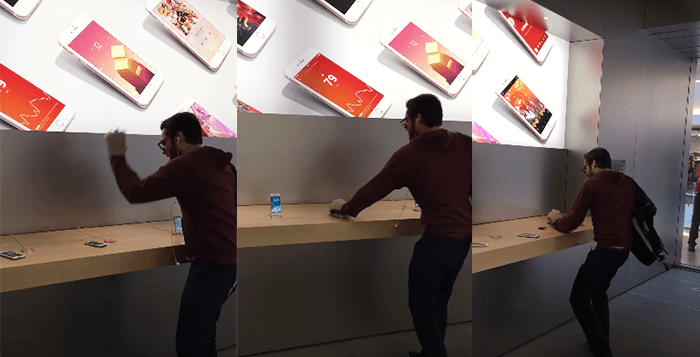 smash iphone apple store