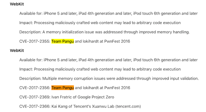 ios 10 2 1 security updates pangu pwnfest 2016