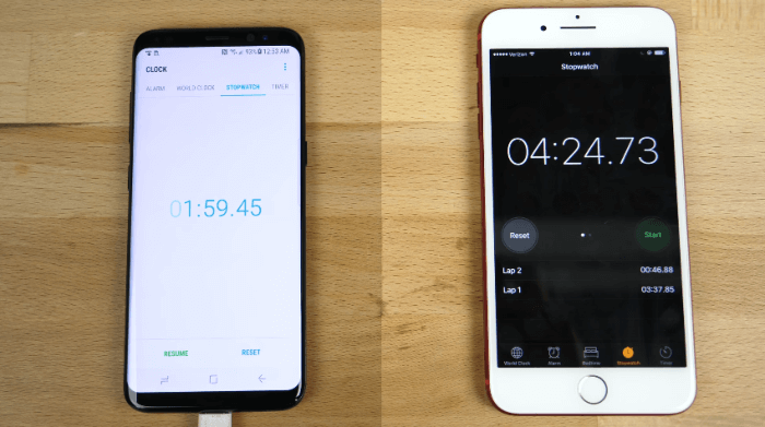galaxy s8 vs iphone 7 plus speed test 3