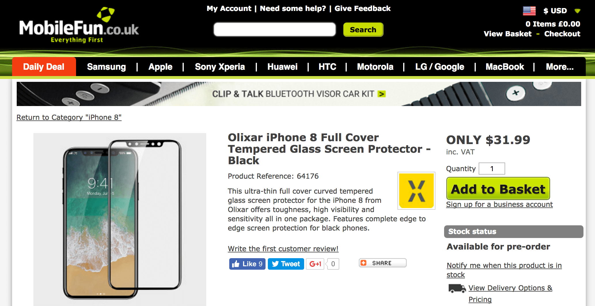 iphone 8 cover tempered glass screen protector 2