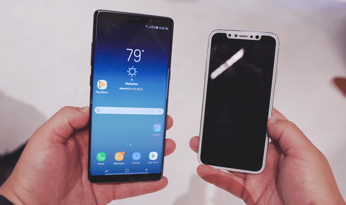 galaxy note 8 vs iphone 8 2