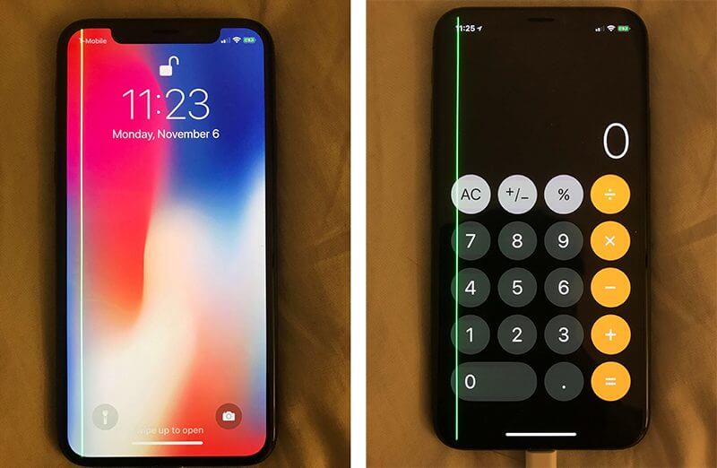 iphonex green line screen and cold 2