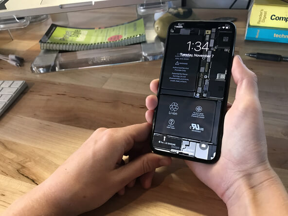 免費下載高畫質iPhone X透明主機板桌布