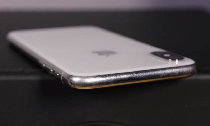 iphone x stainless steel scratch