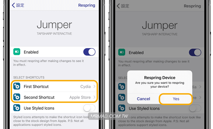 Jumper 自訂 iPhone X 解鎖畫面拍照與手電筒按鈕功能