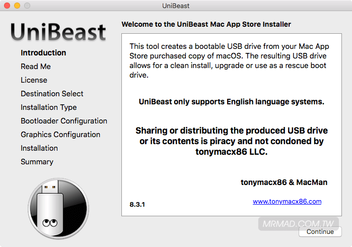 macOS UniBeast 8