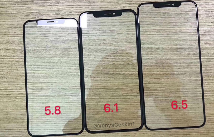 iPhoneX 爆料達人曝光 2018 年未上市的三款新iPhone螢幕零件