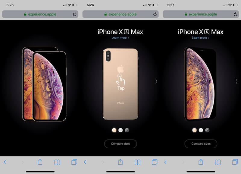 蘋果推出隱藏版iPhone XS 宣傳網頁，手機旋轉3D模型也會轉動