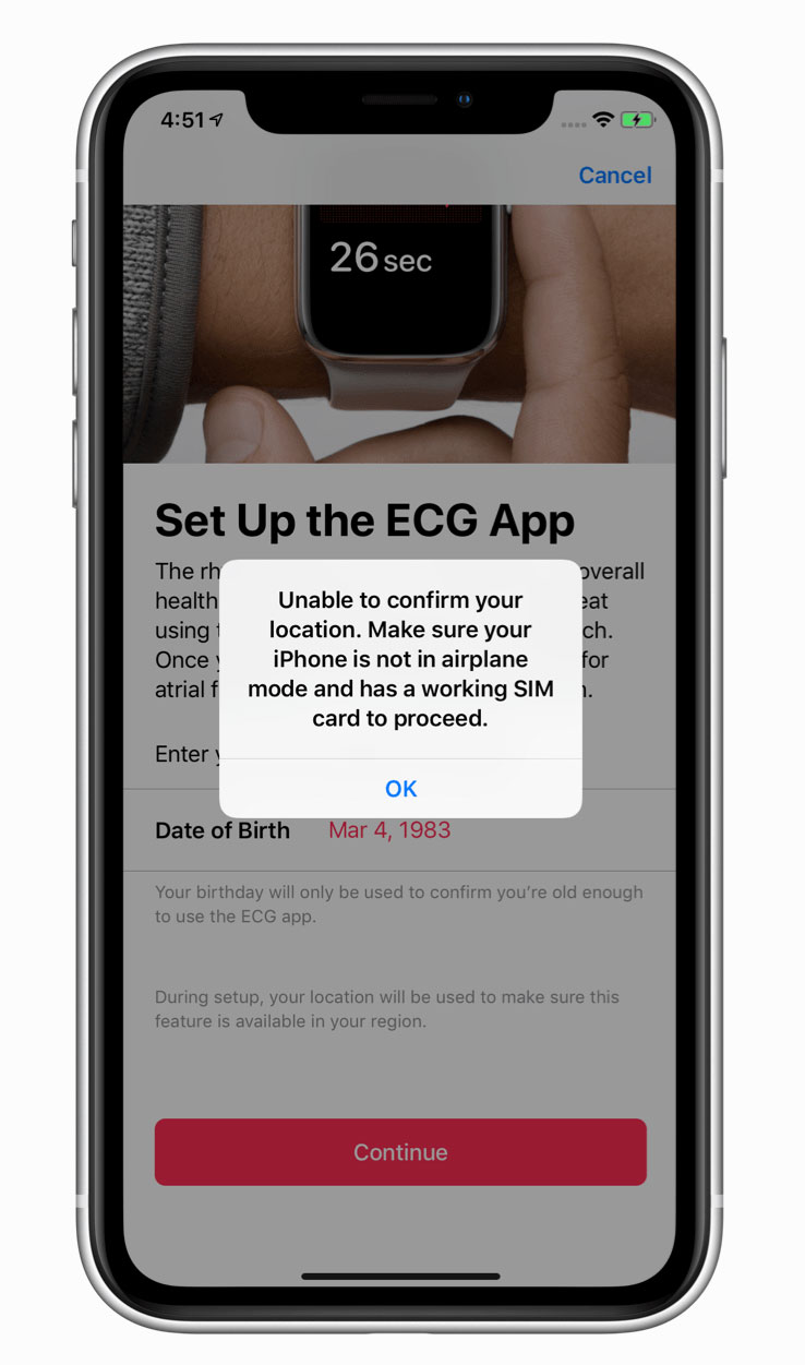 iOS 12.2 將封鎖非美國用戶 Apple Watch Series 4 使用ECG 心電圖1