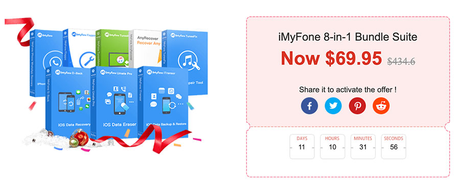 週年活動 3： iMyFone 買一款送七款軟體超級優惠包