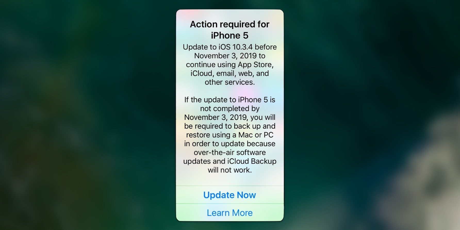 iPhone 5用戶不更新 iOS 10.3.4 ，會被限制功能無法繼續使用1