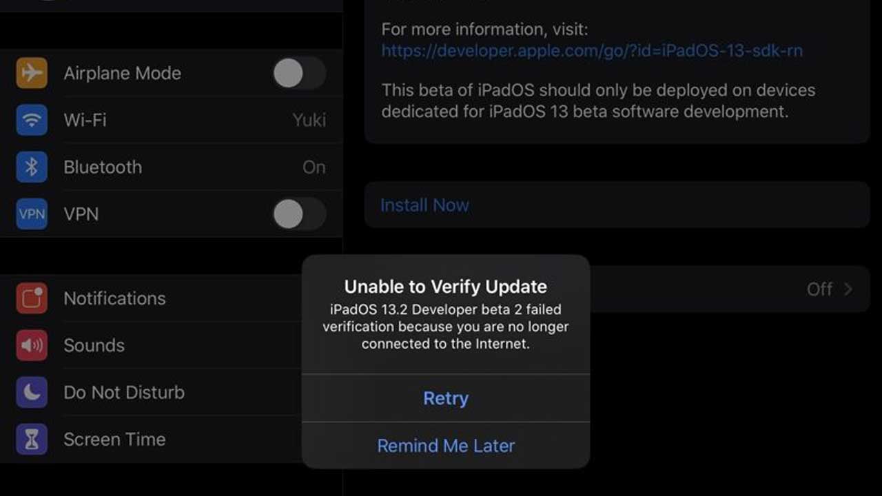 iPadOS 13.2 beta2 爆發變磚災情，蘋果立即取消OTA推送