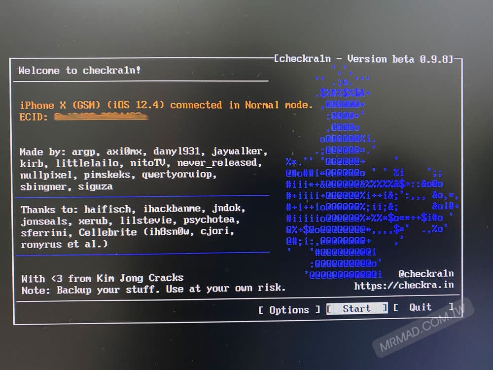 開始使用 Linux 版 checkra1n 越獄1