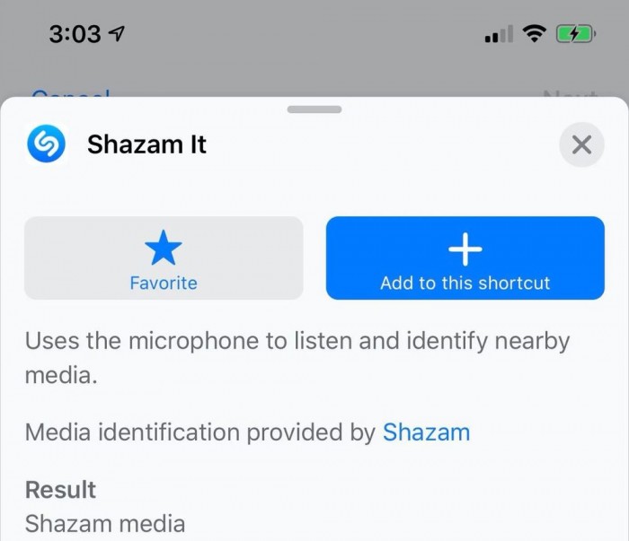捷徑可支援Shazam辨識音樂