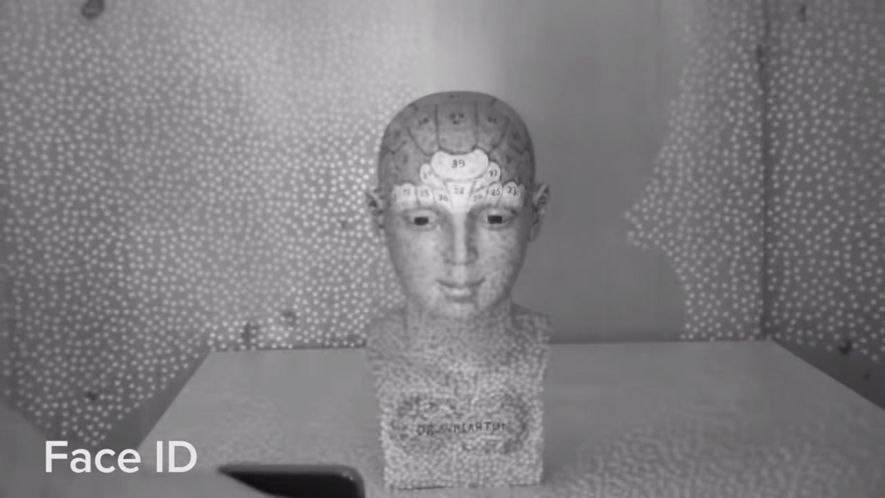 Face ID 掃描儀紅外線比較密集
