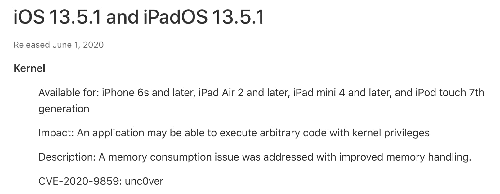 apple ios 13 5 1 security updates