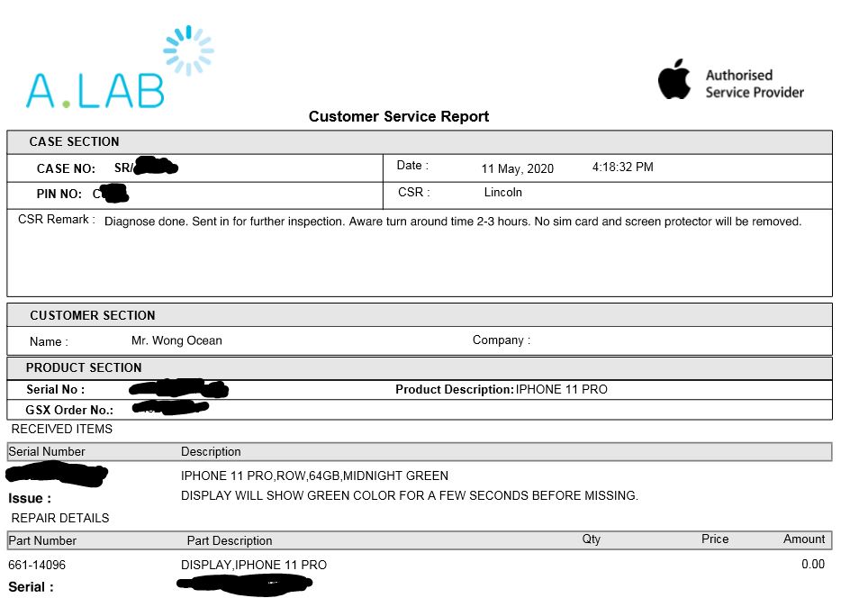 customer service report