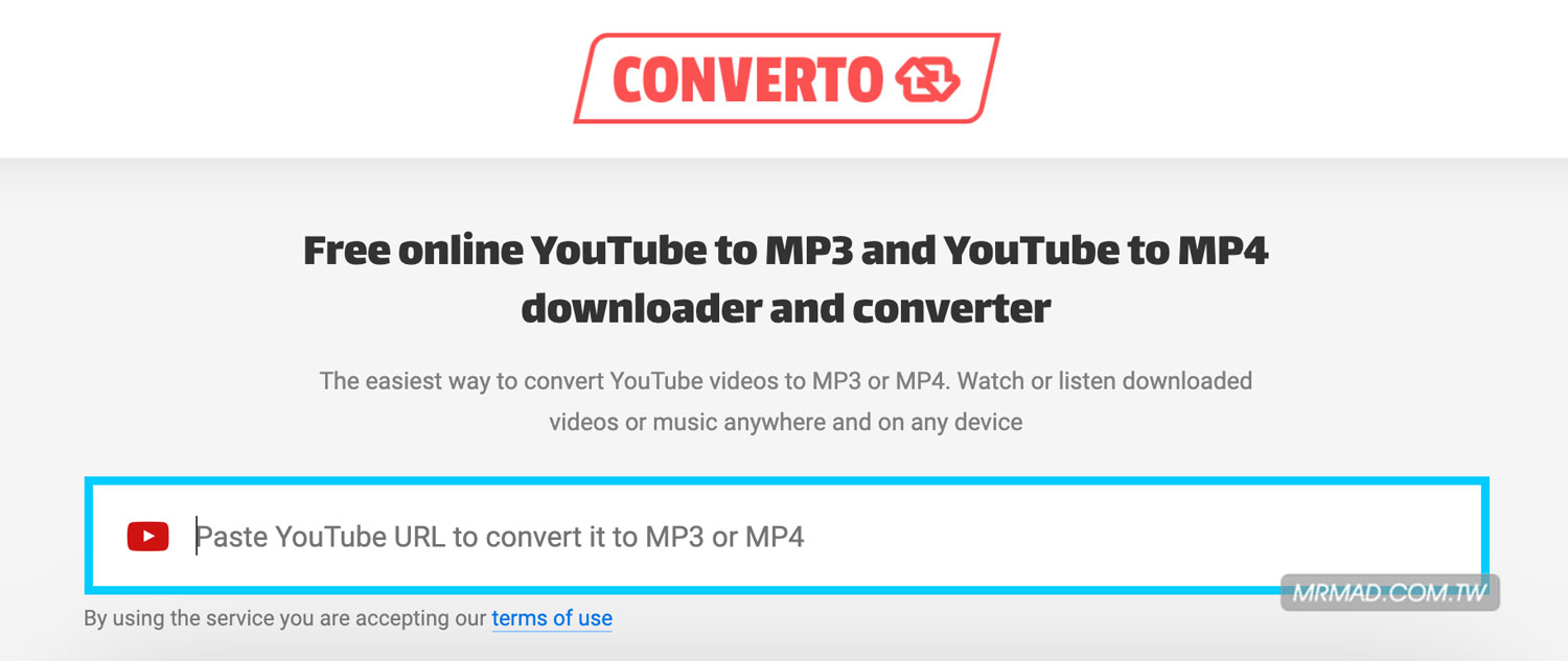 透過 Converto下載裁切YouTube影片和MP3音樂教學1