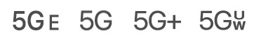 4種iPhone 5G 訊號圖意義