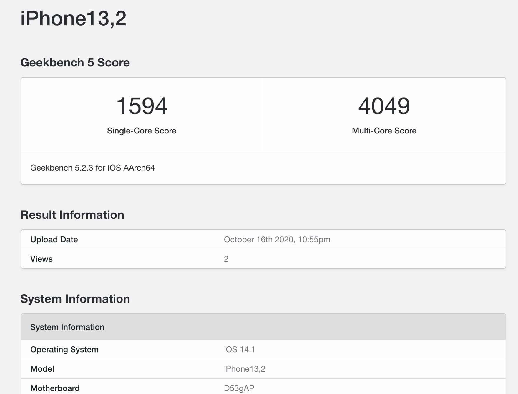 iphone 12 a14 geekbench 1