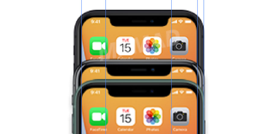 下圖 iPhone 11 Pro、中圖 iPhone X 、上圖 iPhone 12 (原始圖來自 iCloud )