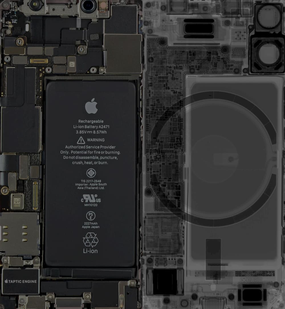 iPhone 12 mini / iPhone 12  透明桌布、X光桌布下載