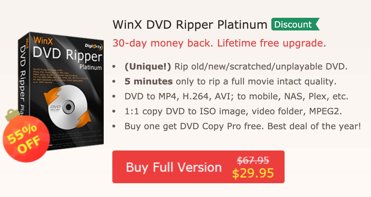 WinX DVD Ripper Platinum 推出優惠活動