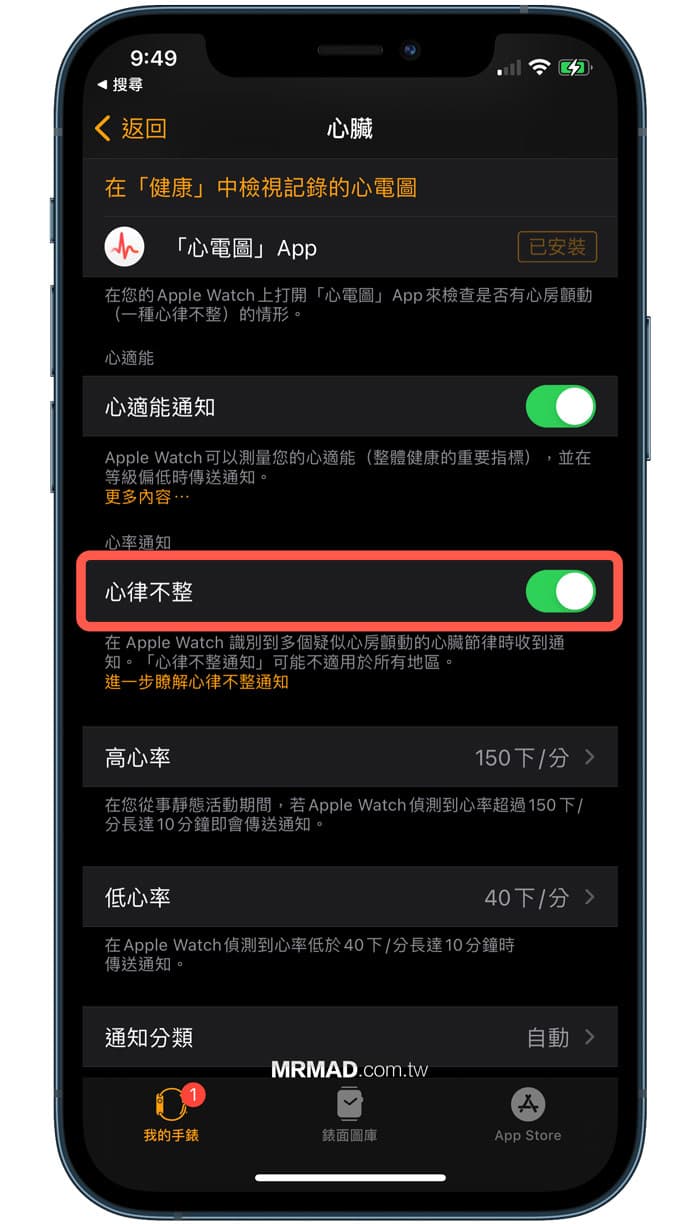 支援台灣 Apple Watch 心律不整通知