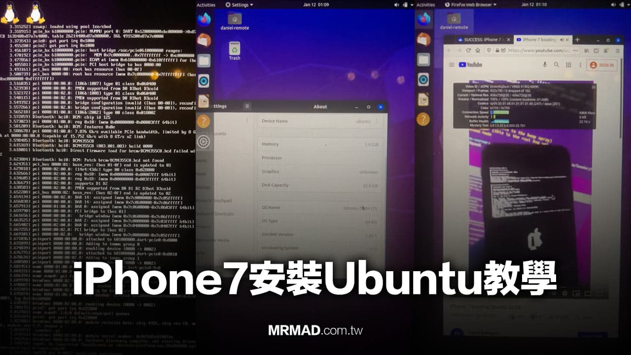 iphone 7 ubuntu jailbroken