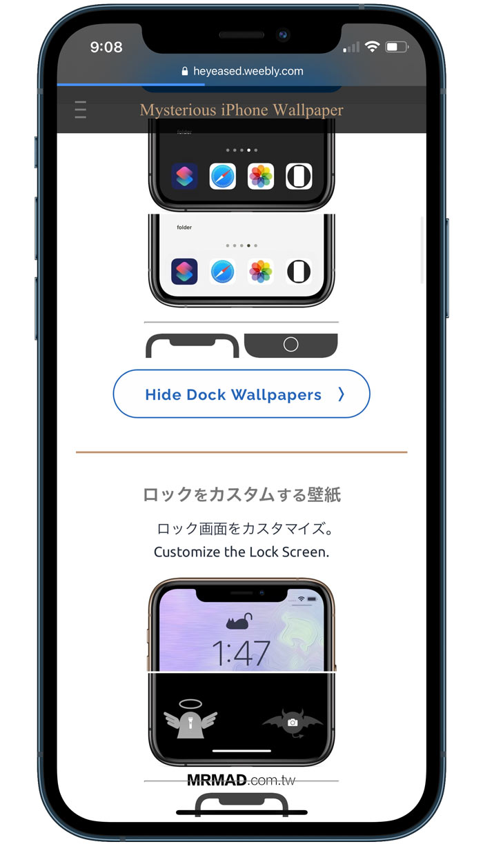 Iphone Dock 透明化隱藏教學 附加可愛貓與各類桌布素材 瘋先生