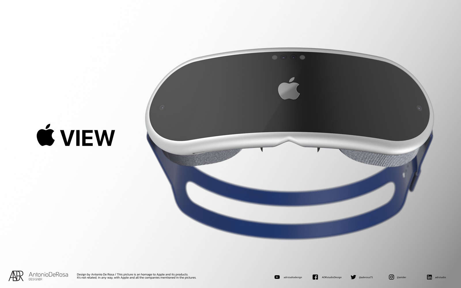 蘋果 AR眼鏡3D渲染圖2