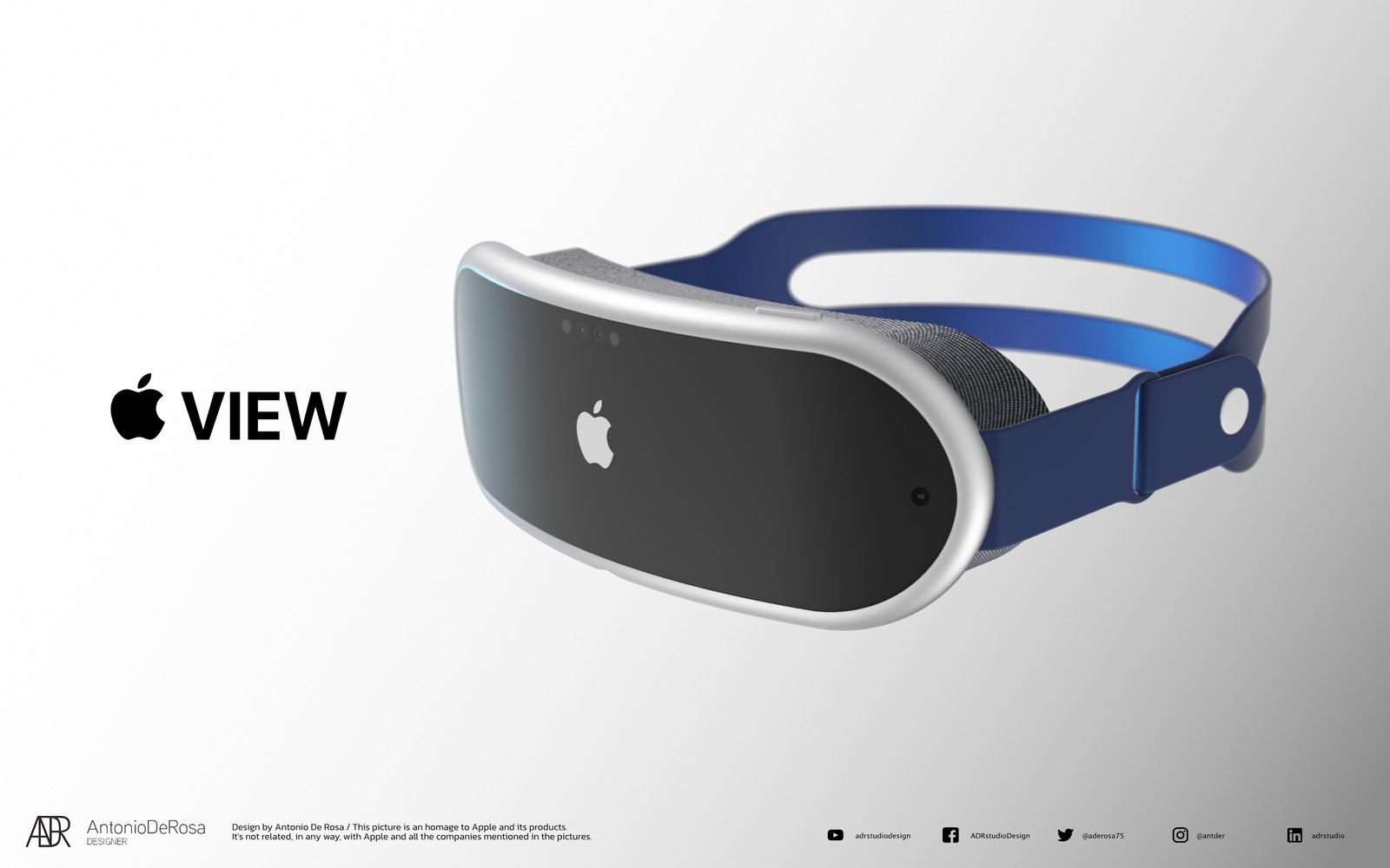 蘋果 AR眼鏡3D渲染圖