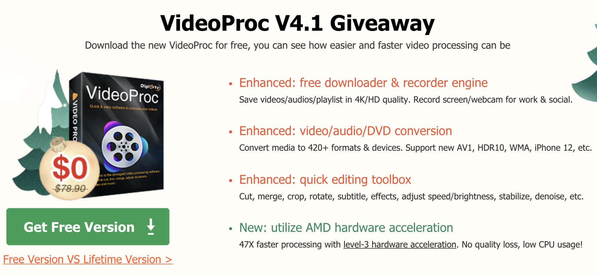 如何獲得免費版VideoProc