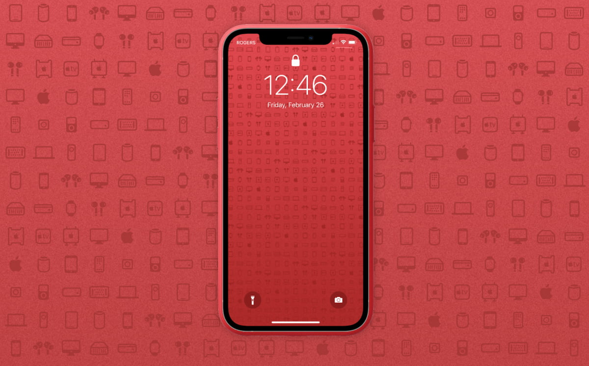 iPhone紅色桌布
