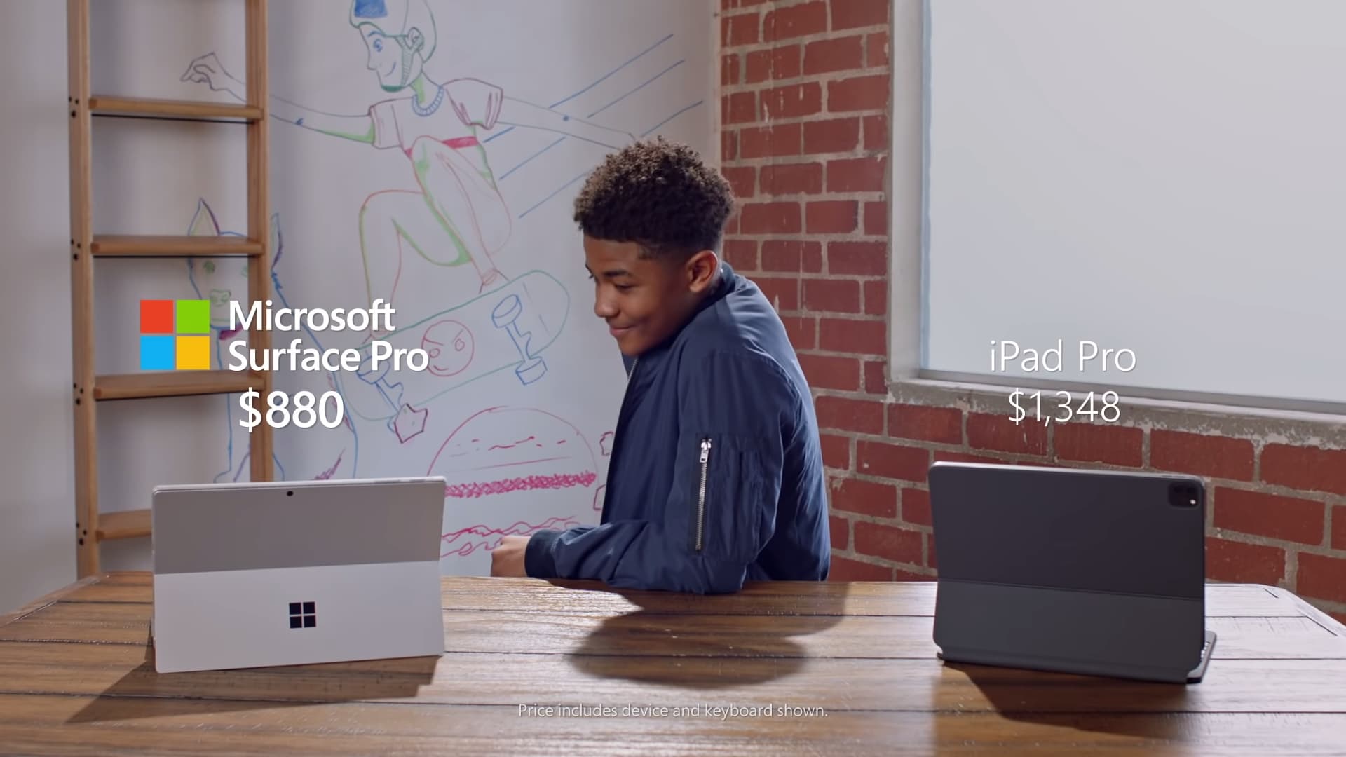 微軟用Surface Pro 7 與iPad Pro 比較，廣告暗示這台更強大4