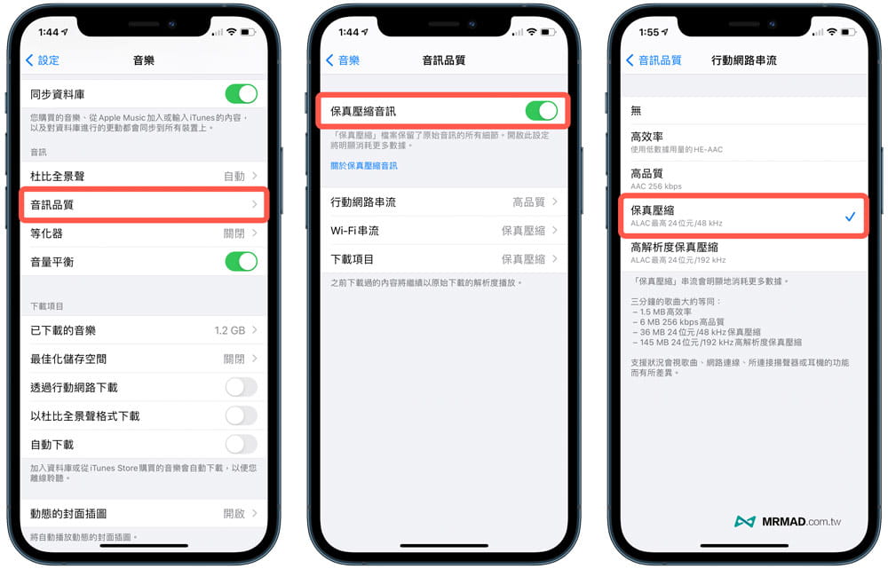 iOS / iPadOS 如何開啟無損