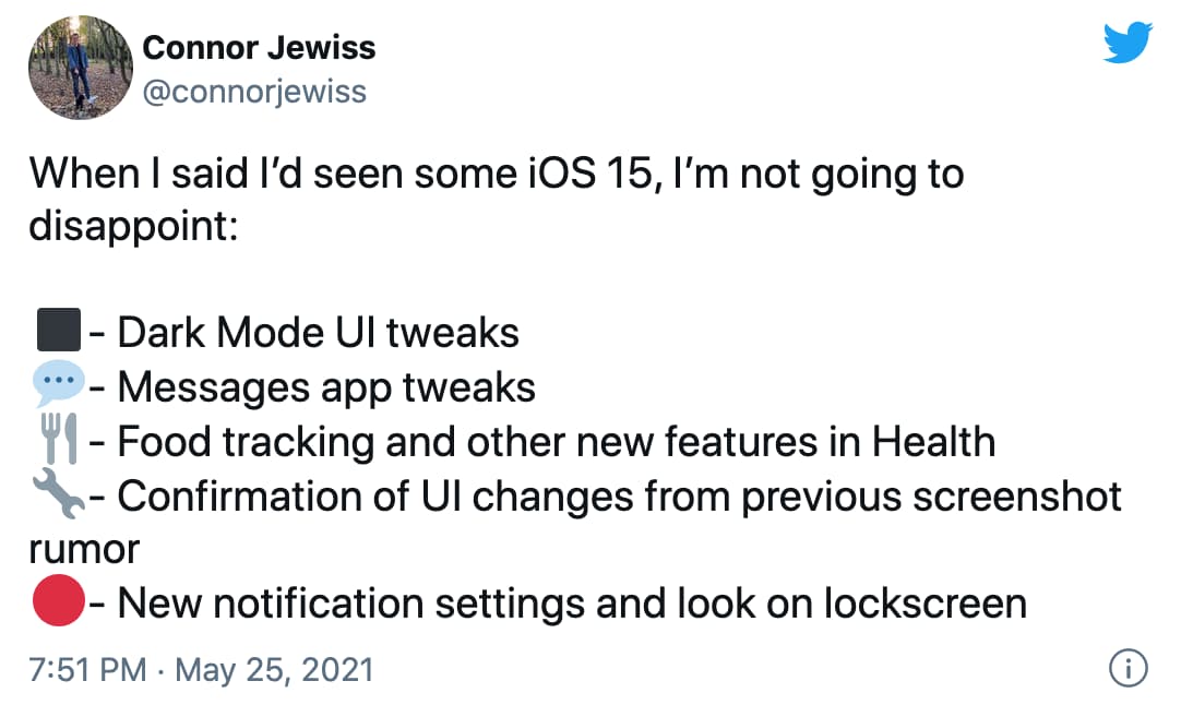 ios 15 food tracking feature and new notification 1