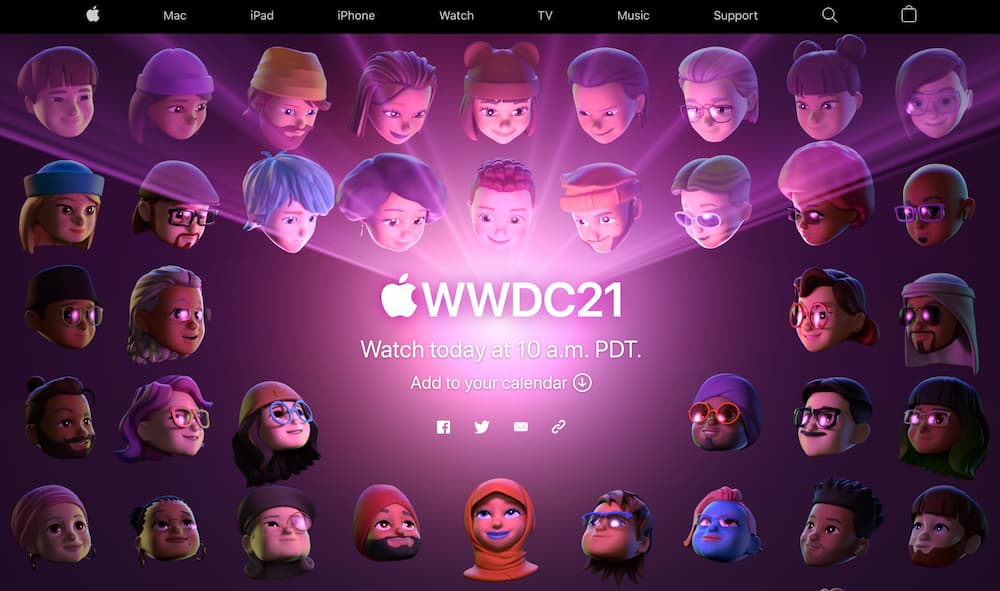 Apple官網WWDC21直播