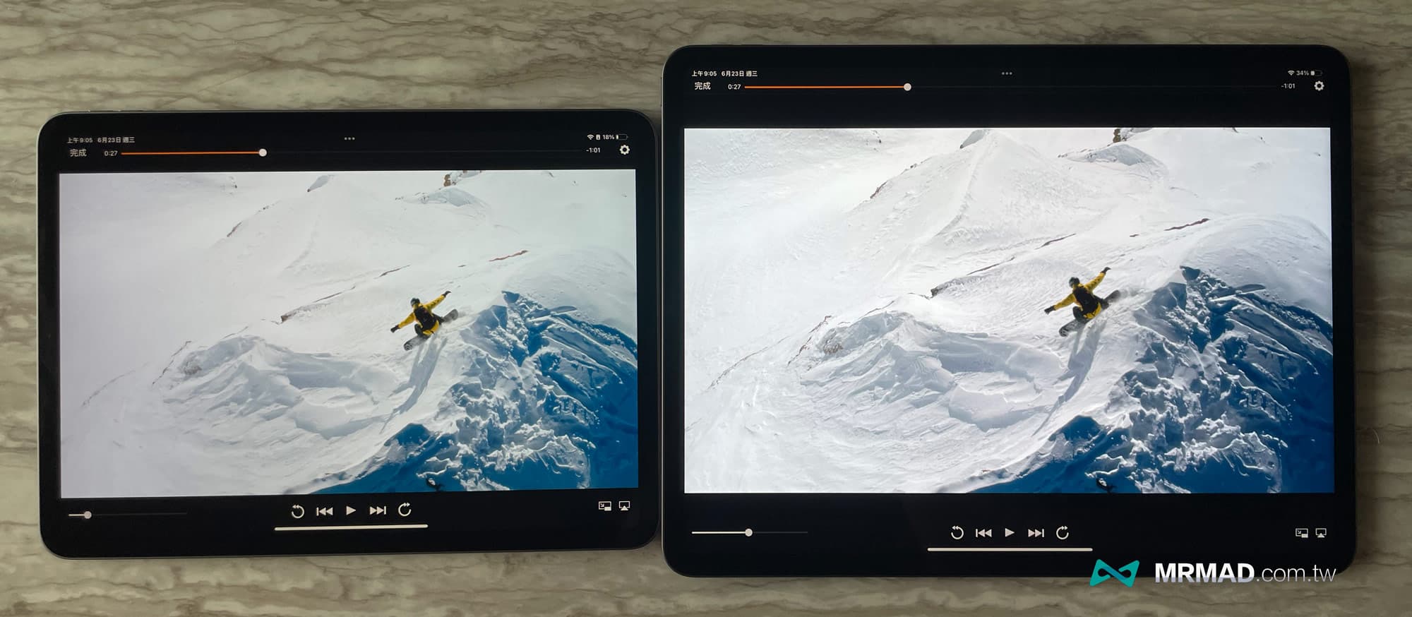 iPad Pro 2021和iPad Pro 2020畫面比較