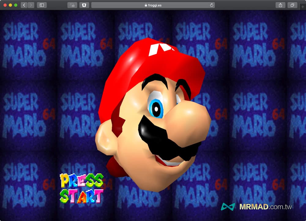 Computer to play Super Mario 64 web version teaching