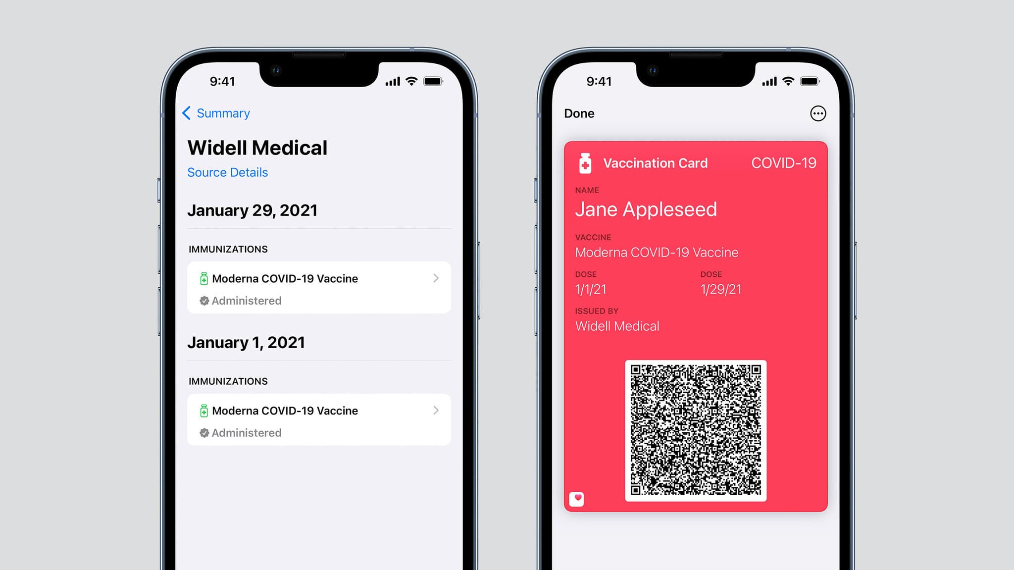 covid 19 smart health cards for ios15