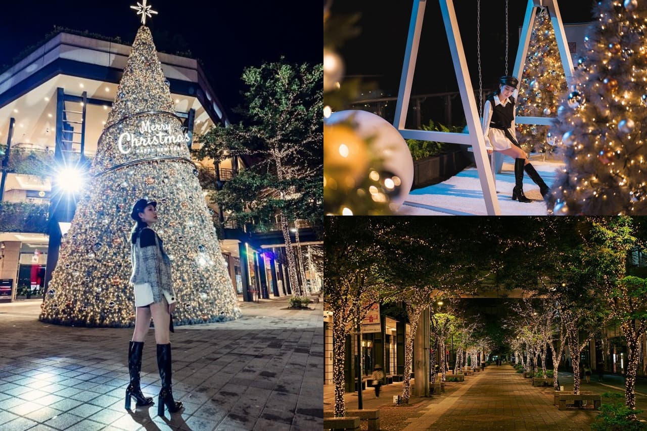 台北信義新光三越2021 聖誕節活動「17米夢幻灰耶誕希望之樹」