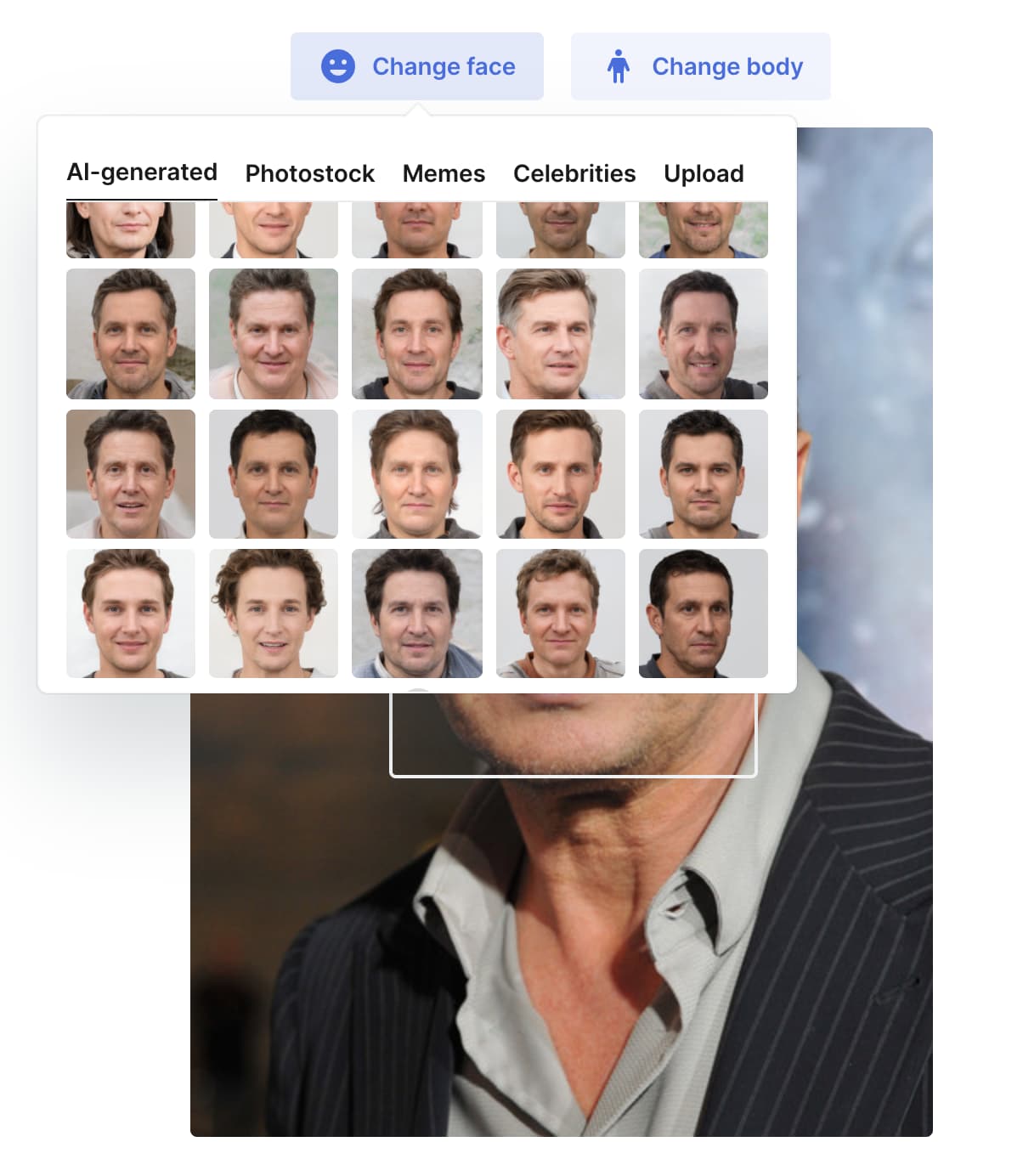 AI Face Swapper 線上照片換臉工具3