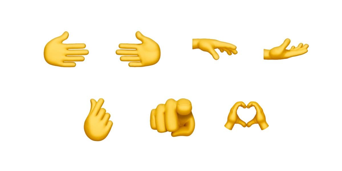 iOS 15.4 Emoji 手勢表情符號