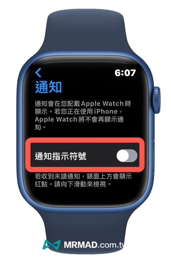 永久關閉Apple Watch通知指示符號3