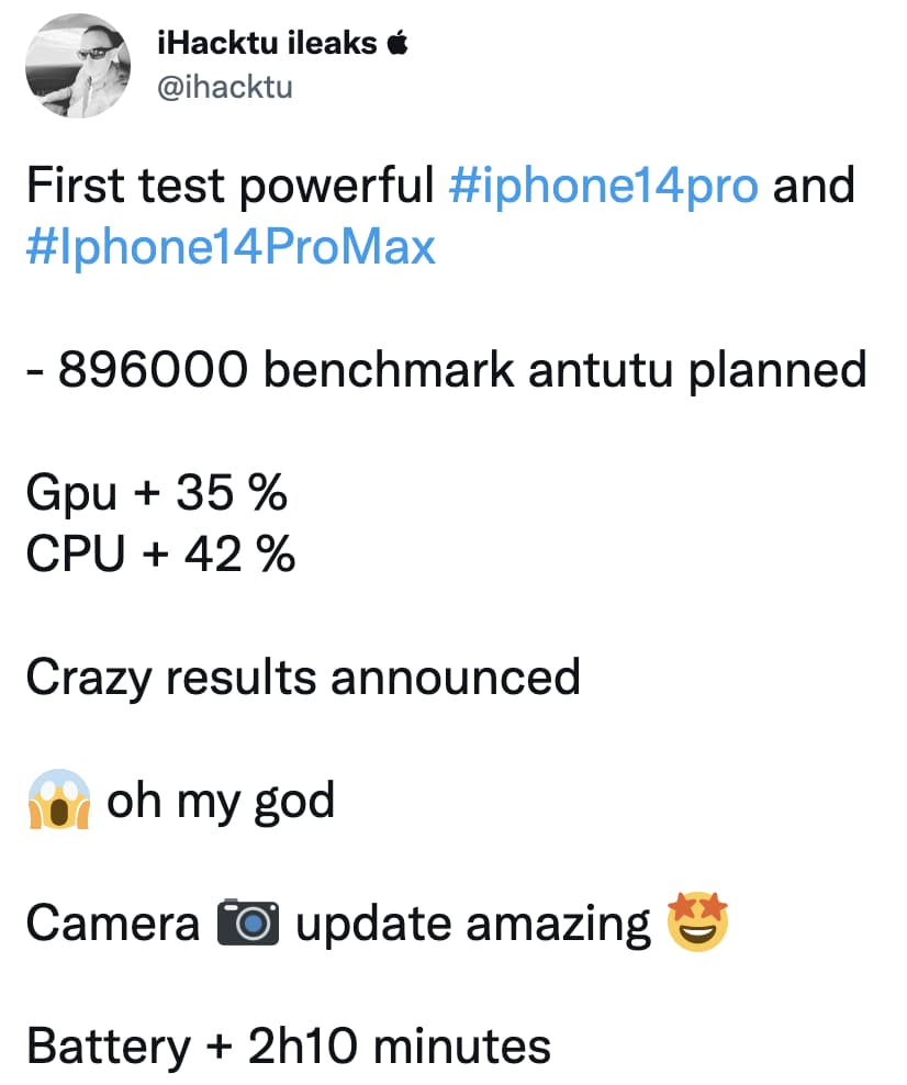 iPhone 14 Pro跑分提前出爐，A16處理器性能與功耗表現超驚人1