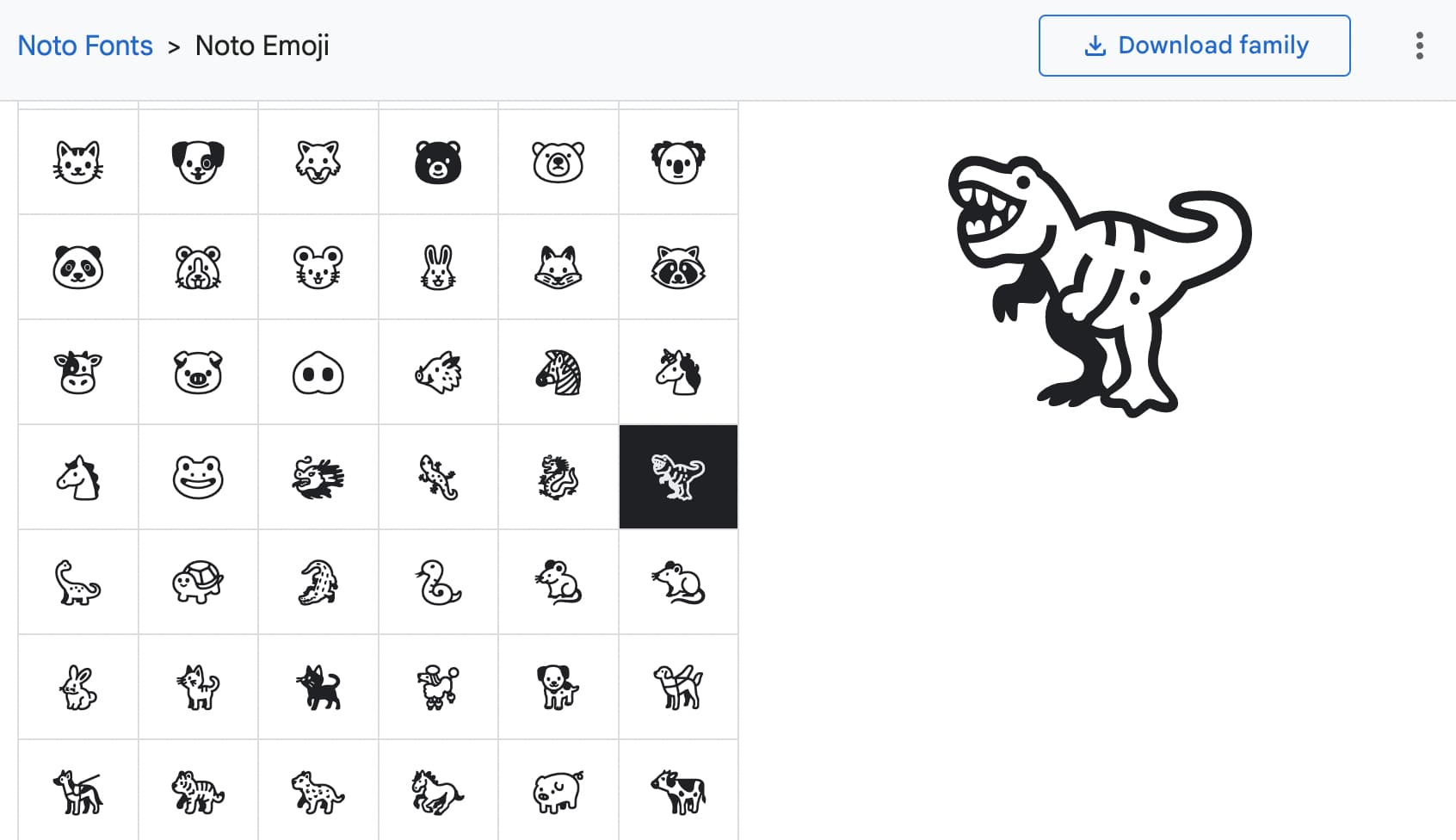 Google Noto Emoji 免費字體下載，超過3000種簡約表情符號4
