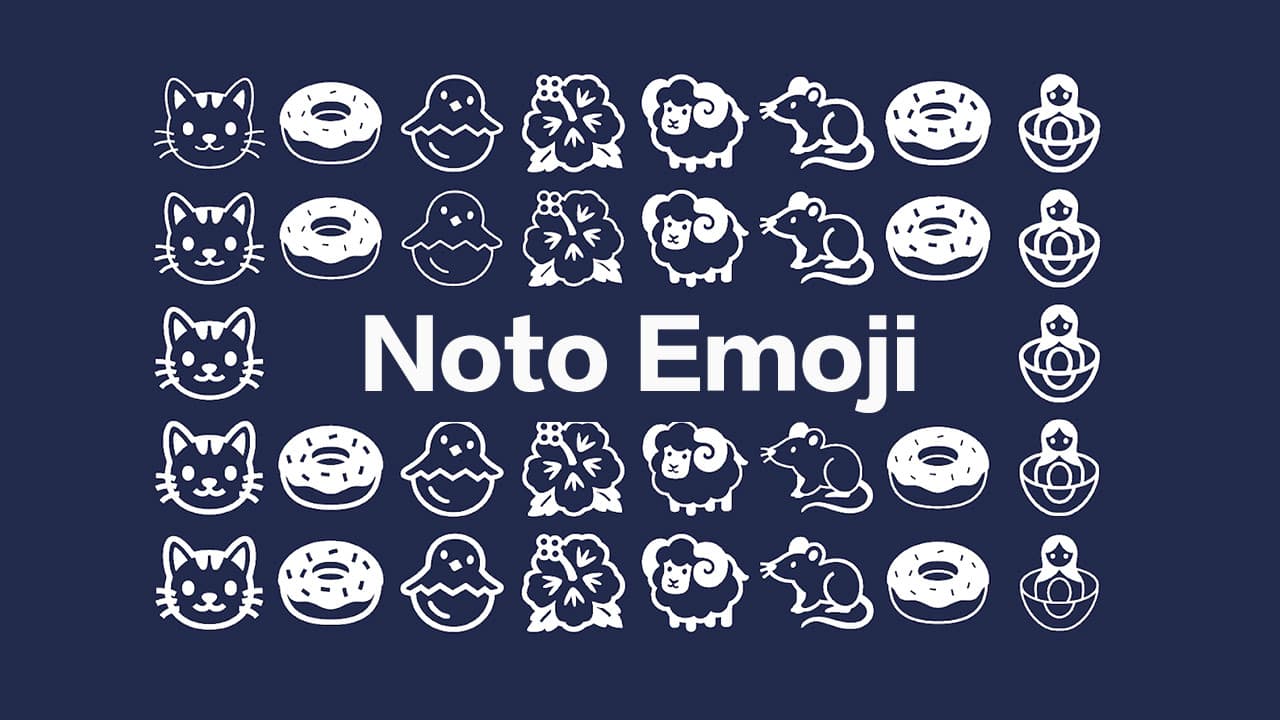 Google Noto Emoji 免費字體下載，超過3000種簡約表情符號